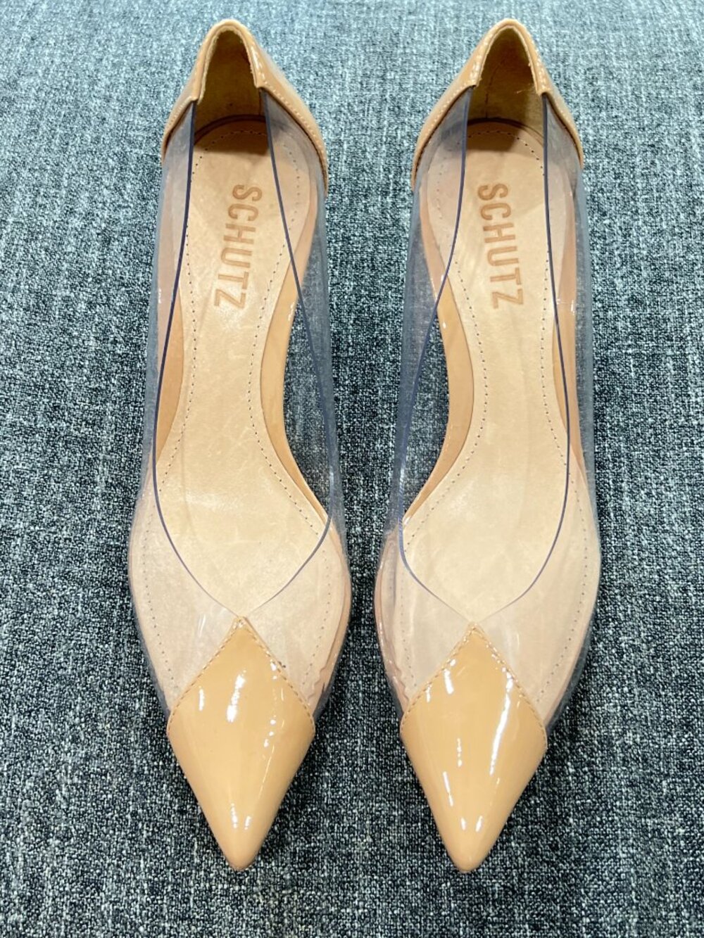 Schutz nude and clear low heel pumps Brand new size 5.5